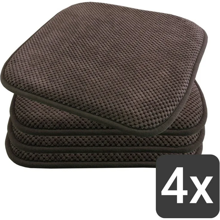 TRISENS Stuhlkissen Nika, Gel-Kissen Set 40x40 - Stuhlkissen mit modernem Memory-Schaumstoff