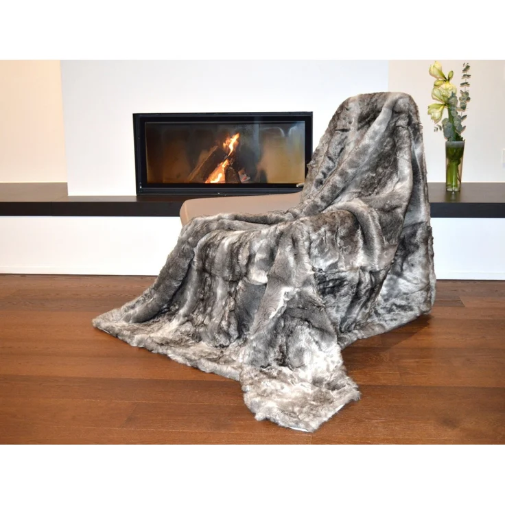 Wohndecke Wolf, MESANA, aus hochwertigem Fellimitat – Bild 5