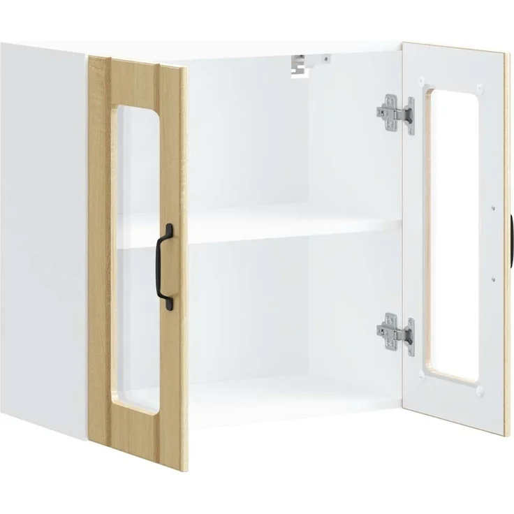 vidaXL Küchen-Hängeschrank mit Glastür Lucca Sonoma-Eiche Holzwerkstoff 853910 – Bild 4