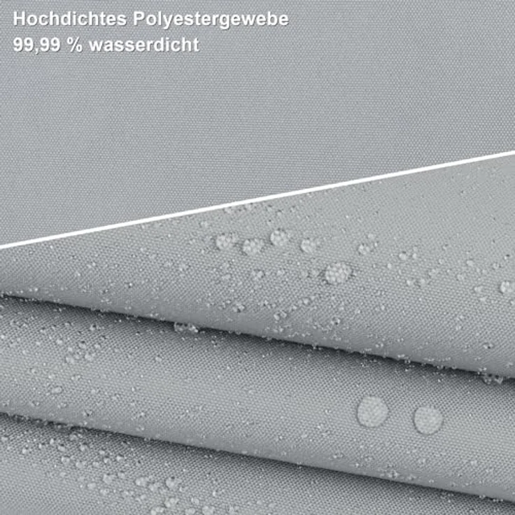 AXT SHADE Sonnensegel Wasserdicht Dreieck Rechtwinklig 4 x 4 x 5,65 m Wetterschutz Sonnenschutz PES Polyester mit UV Schutz für Terrasse Balkon Garten-Hellgrau – Bild 4
