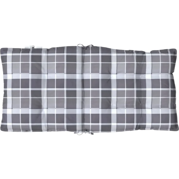 vidaXL Niedriglehner-Auflagen 4 Stk. Grau Karomuster Oxford-Gewebe 377714 – Bild 7