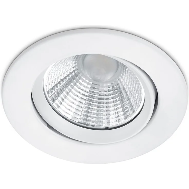 LED Einbaustrahler PAMIR dimmbar rund Ø8,5cm schwenkbar Weiß matt