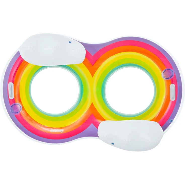 Rainbow Dreams™ 2-Personen-Schwimmring mit Kopfstütze 172 x 102 x 53 cm – Bild 4