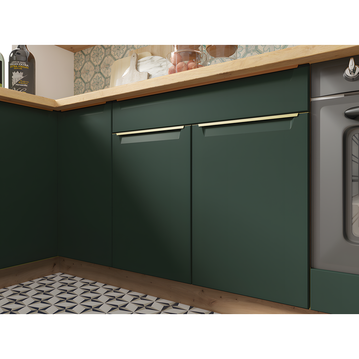 GLAMOUR GREEN 18D – Offener Unterschrank 20 cm mit 2 Ablagen, Sonoma-Eiche – Bild 4