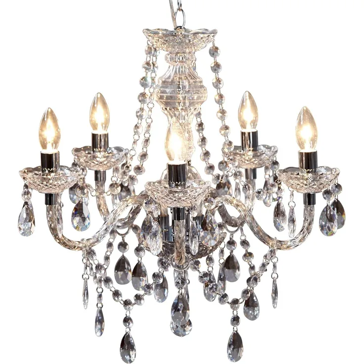riess-ambiente Kronleuchter CRYSTAL 55cm klar, ohne Leuchtmittel, Hängelampe · Wohnzimmer · Acryl · Schlafzimmer · Barock Design