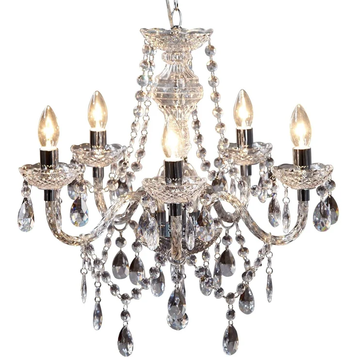 riess-ambiente Kronleuchter CRYSTAL 55cm klar, ohne Leuchtmittel, Hängelampe · Wohnzimmer · Acryl · Schlafzimmer · Barock Design – Bild 1