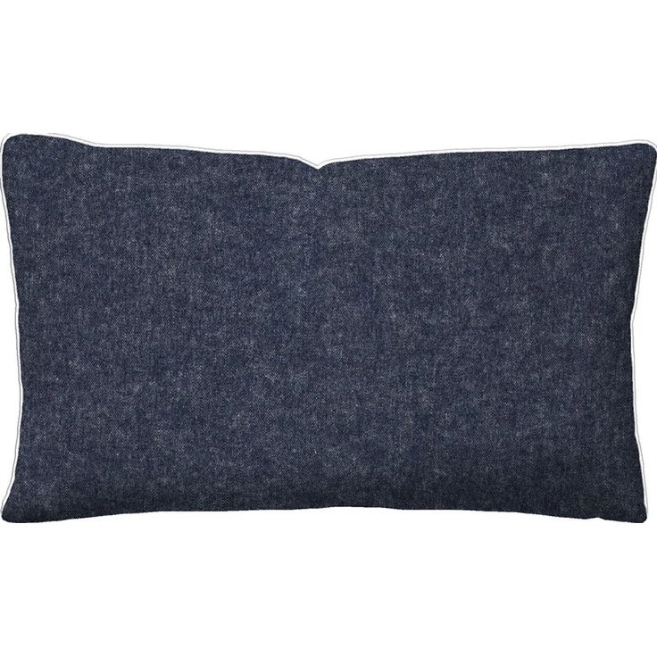 biberna Melange-Flanell Kissenbezug 0840500 MELANGE UNI, marine, 1x 40x60 cm – Bild 2