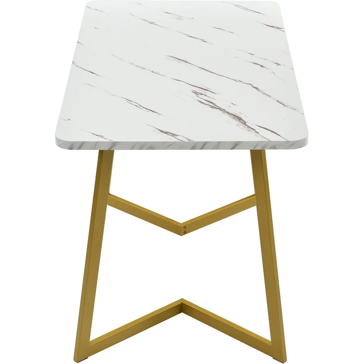 Essgruppe 5-teilig mit Marmoroptik Tisch 117×68 cm & 4 grün Leinenstühlen,Esszimmer-Set für Küche und Wohnzimmer – Bild 9