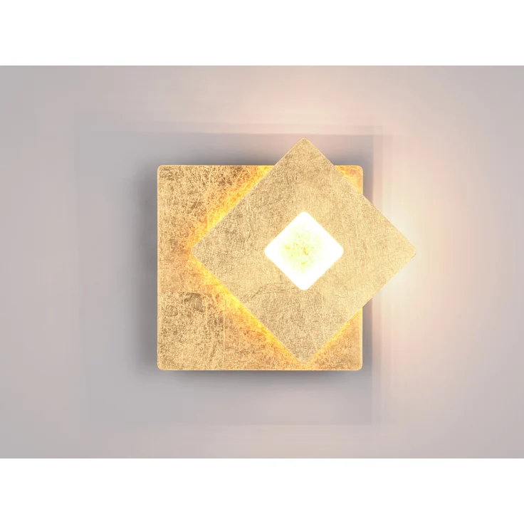 Trio Leuchten LED Wandleuchte Leano 6W, warmweiß goldfarbig Metall – Bild 6