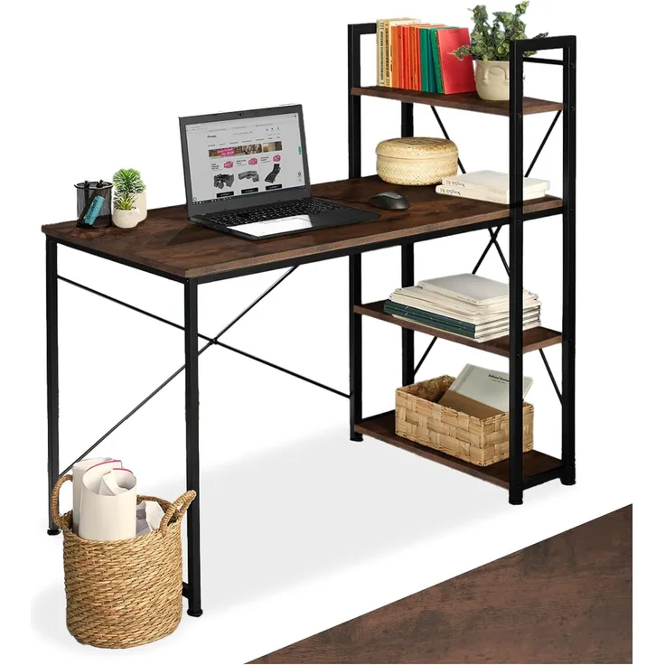 tectake Schreibtisch Computer-Schreibtisch (1-St, 1 tlg), Markanter Computer-Schreibtisch im typischen Industrial Style