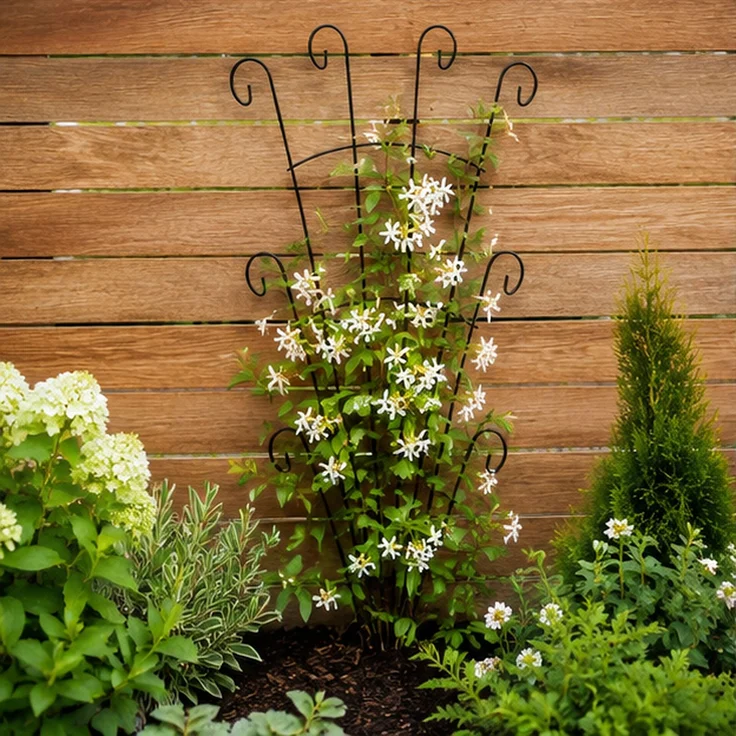 KADAX Metall Rankgitter 62 x 120 cm, 1 Stück, Rankhilfe für Kletterpflanzen wie Rosen & Clematis, Pflanzen Spalier für Garten, Balkon & Terrasse, Pflanzengitter aus Stahl – Bild 4