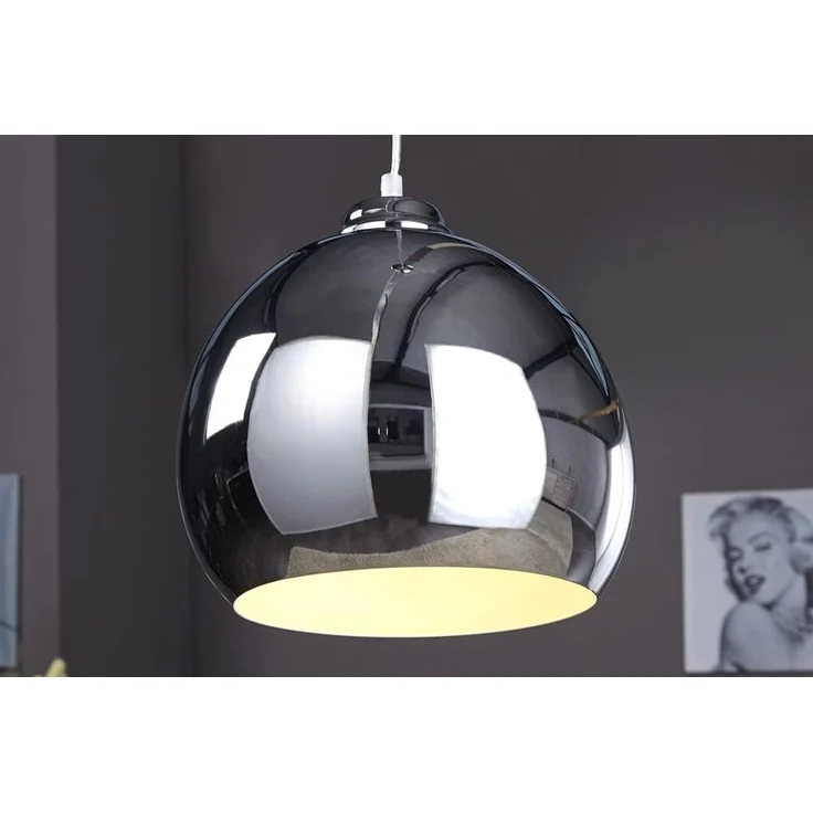 riess-ambiente Hängeleuchte CHROMAGON 30cm silber, ohne Leuchtmittel, Wohnzimmer · Metall · Esszimmer · Pendel · Modern – Bild 3