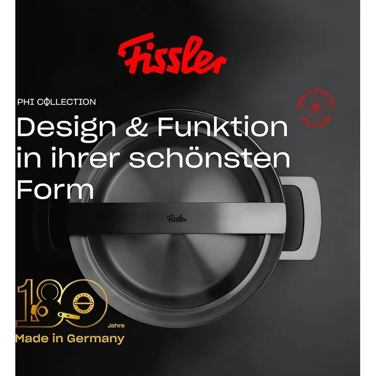 Fissler Topf-Set Phi Collection, Edelstahl 18/10 (Set, 5-tlg, Kochtopf 16/20/24cm, Bratentopf 20cm, Stielkasserolle 16cm ohne Deckel), cookstar Allherdboden, Edelstahl 18/10, Made in Germany – Bild 2