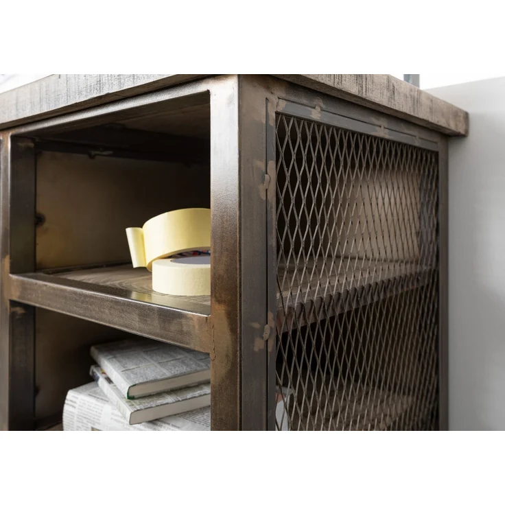 Schreibtisch Mango122x52x76 braun lackiert HEAVY INDUSTRY #257 – Bild 4