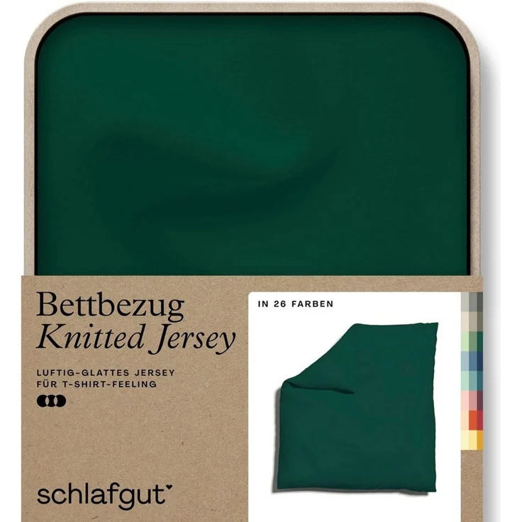 Schlafgut Bettbezug KNITTED JERSEY Bio-Baumwolle mit Elasthan, 170 g/m², Reißverschluss, (1 St), unifarbene Mix & Match Bettwäsche: passender Kissenbezug erhältlich – Bild 5