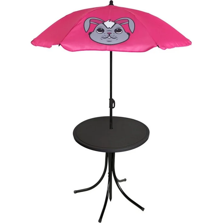 Mojawo Essgruppe 4tlg Kinder Campingmöbel Set 2 x Campingstuhl + Tisch + Sonnenschirm – Bild 2