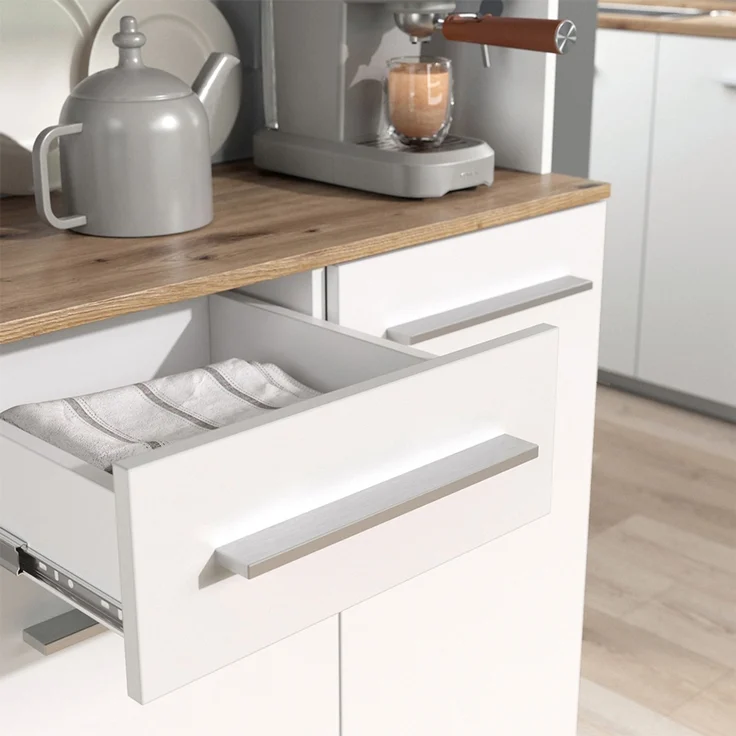 Küchenbuffet Pure Weiß/Artisan-Eiche 80.2 x 177 cm Vicco – Bild 4