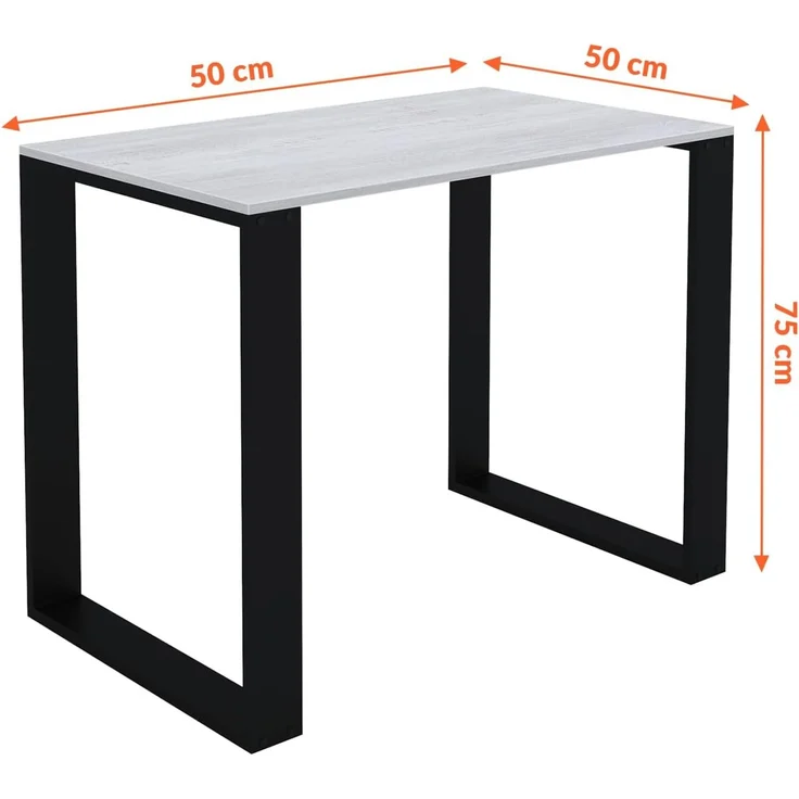 AKKE Esstisch, Esszimmertisch LOFT Schwarze Beinen Küchentisch Bürotisch 2mm-PVC – Bild 2