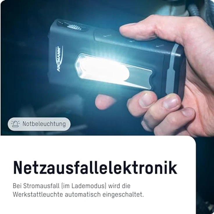 ANSMANN AG LED Arbeitsleuchte Inspektionsleuchte 10W SMD-LED bis zu 500 lm, inkl. Notfallfunktion, LED – Bild 6