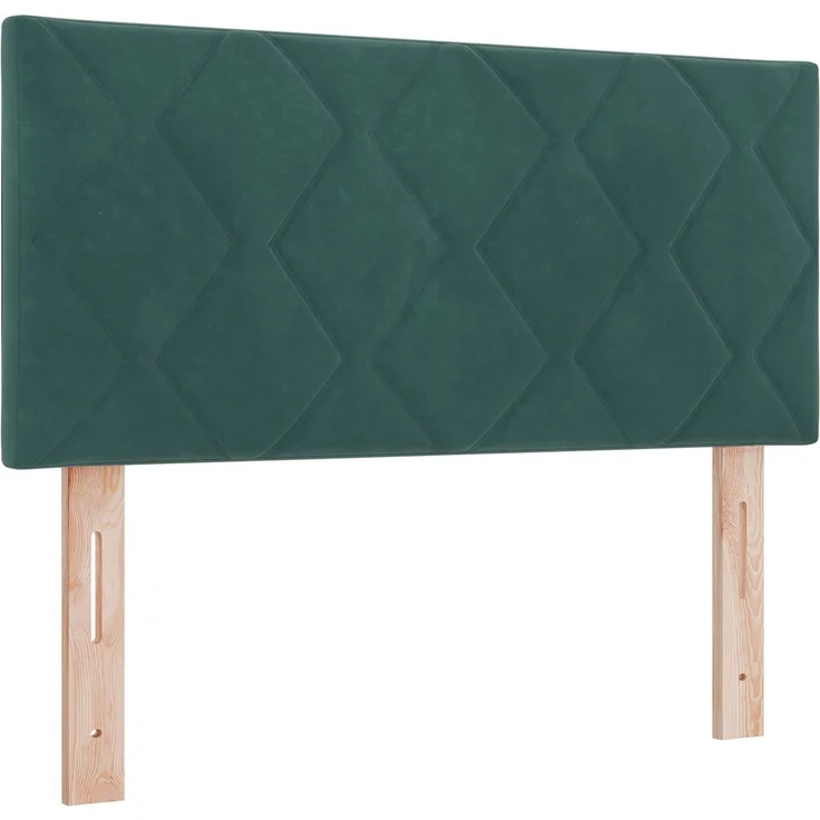 vidaXL Boxspringbett mit Matratze Dunkelgrün 90 x 200 cm Samt 3451610 – Bild 4