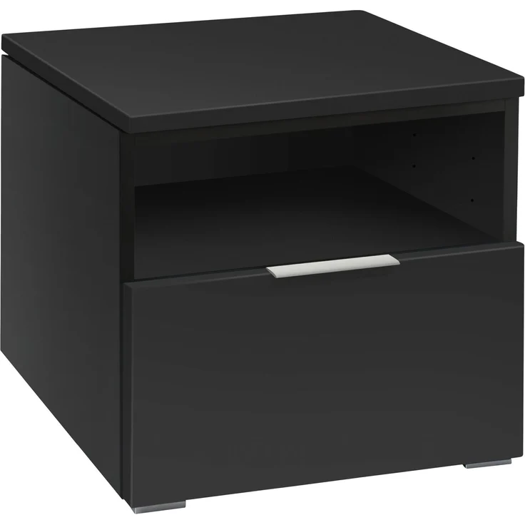 Hasena Nachttisch Onia Schwarz mit Schublade zerlegt, zerlegt (zum Selbstaufbau) 45x49x40 cm – Selezione – Bild 1