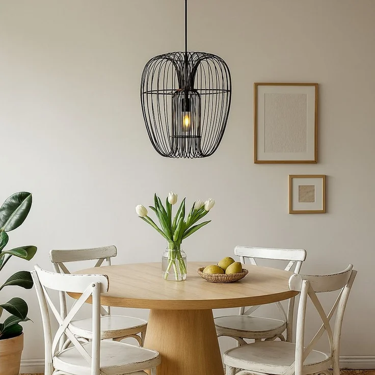 Liadomo Pendelleuchte Giarre, ohne Leuchtmittel, aus pulverbeschichtetem Eisen, Industrial-Look, exkl. Leuchtmittel – Bild 2