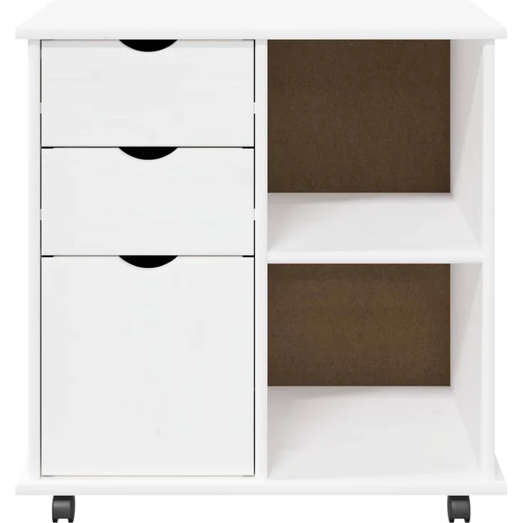 vidaXL Rollschrank MOSS 63,5 x 39 x 65,5 cm Massivholz Kiefer Weiß 42028381 – Bild 5