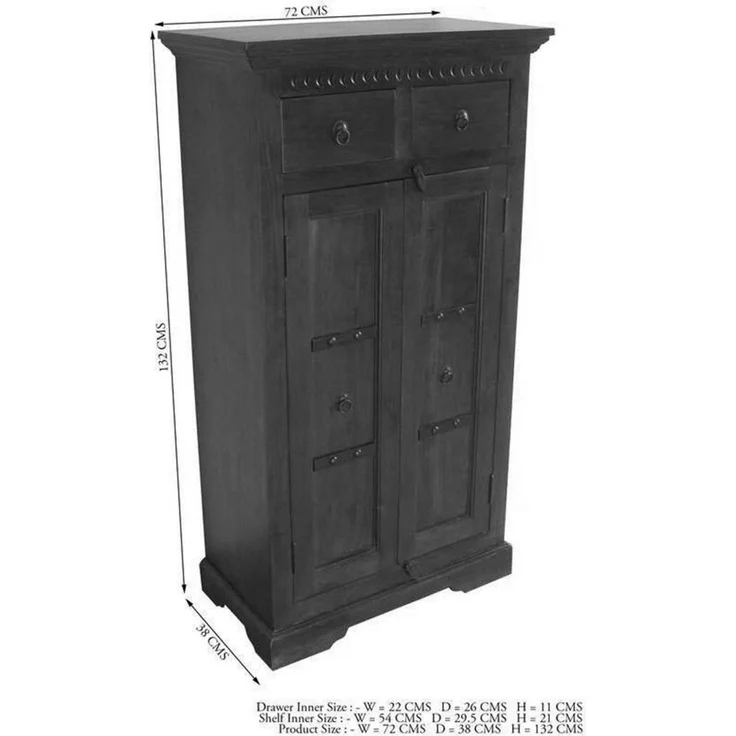 Schrank Akazie 72x38x132 nougat lackiert OXFORD #525 – Bild 5