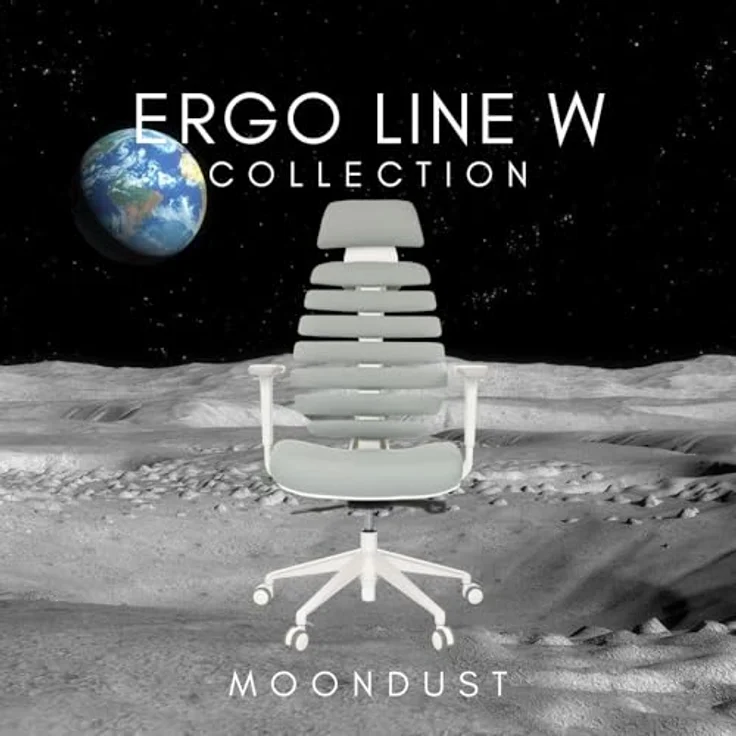 MID.YOU Drehstuhl Hellgrau, Textil, ergonomische Rückenlehne, mit Armlehnen, Höhenverstellbar 67x116 - 133x65 cm, ideal für Arbeitszimmer – Bild 7