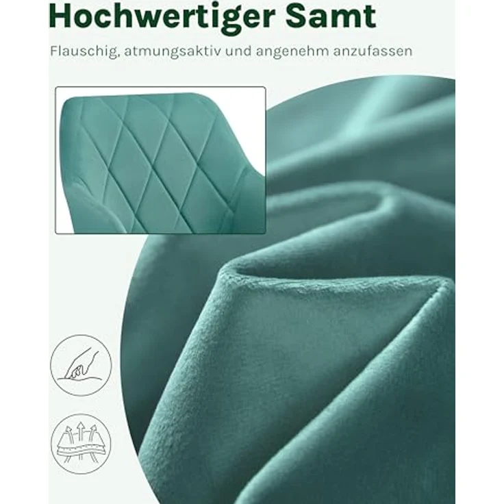 Woltu Esszimmerstuhl (1 St), mit Samtbezug, Küchenstuhl, mit Metallbeinen – Bild 9