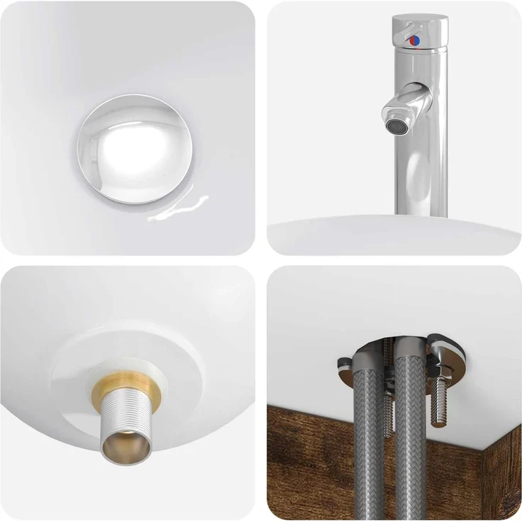 vidaXL Badezimmerschrank-Set 2 stk. Geräucherte Eiche 3404029 – Bild 8