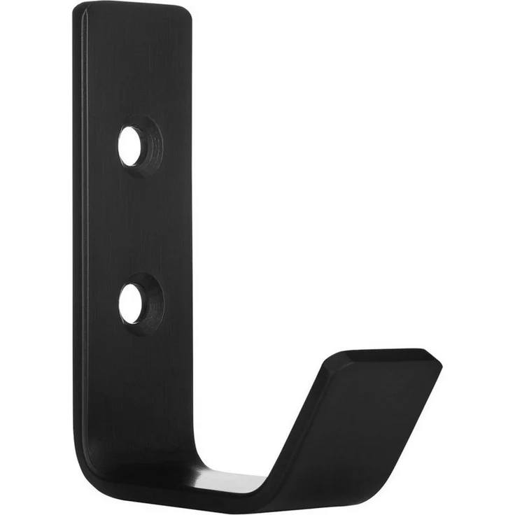 SO-TECH® Kleiderhaken Wandhaken, aus Edelstahl, 60 x 20 x 45 mm, (1-St), kleiner Jackenhaken mit abgerundeten Kanten schwarz – Bild 1