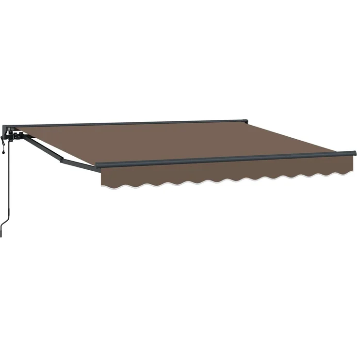 vidaXL Einziehbare Markise Taupe 4x3 m Polyester und Aluminium 3426104 – Bild 2