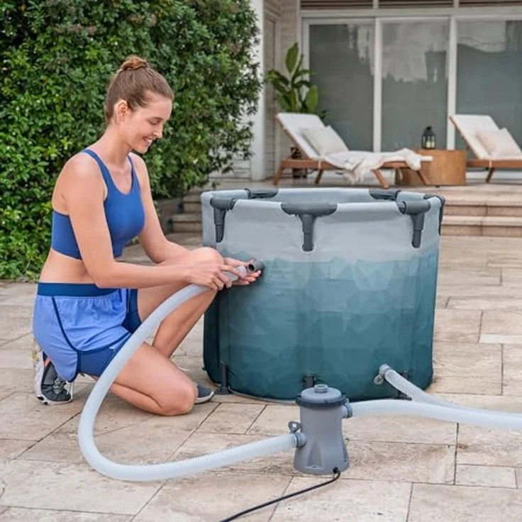Bestway Eisbad LAY-Z-SPA Glacial Dip mit Filterpumpe, Komplett Set, Ø 90x80 cm – Bild 7