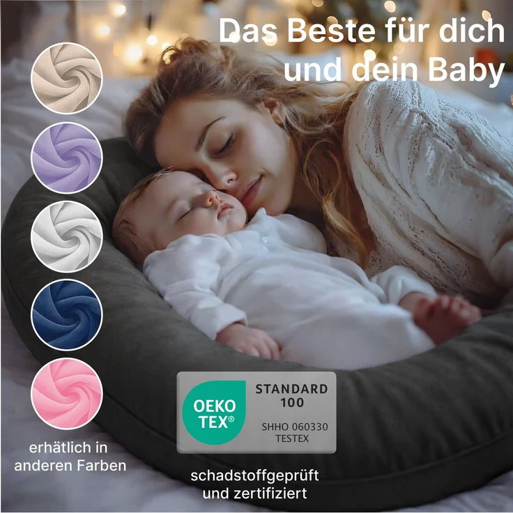 ELONEO Seitenschläferkissen XXL - Multifunktionskissen mit Bezug, formstabil, druckentlastend, bequem – Bild 5