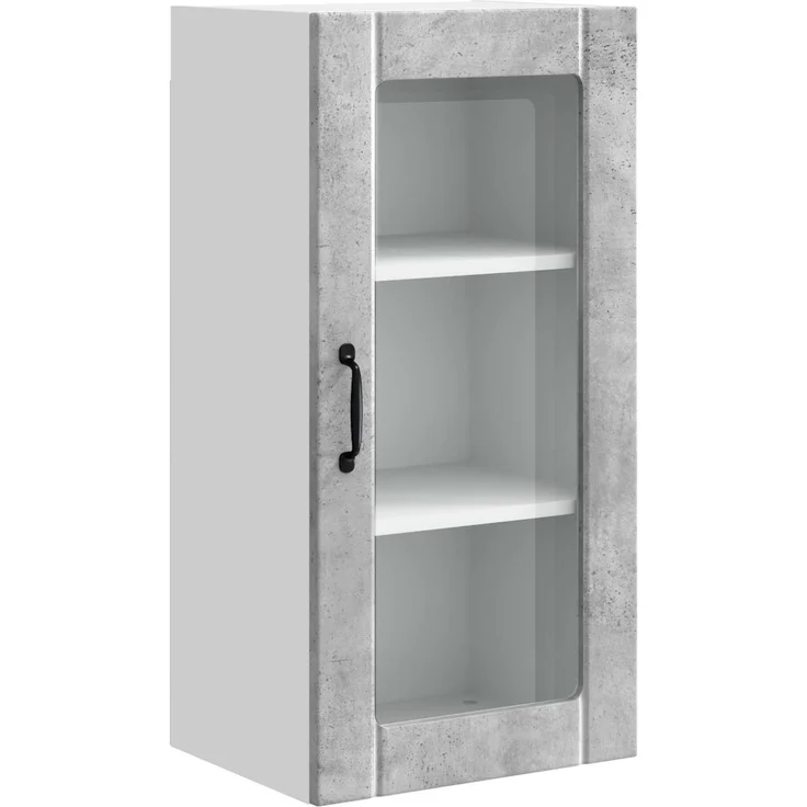 vidaXL Küchenschrank 2 pcs Beton Grau 40 x 31 x 80 cm Holzwerkstoff 885342 – Bild 6