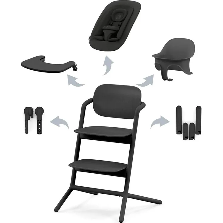 Cybex Lemo 4-in-1 Kinderstuhl Stone Blue Schwarz 1
