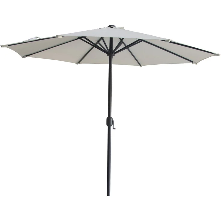 Primaster Sonnenschirm Kreta creme Ø 300 cm Marktschirm Kurbel neigbar UV-Schutz – Bild 6