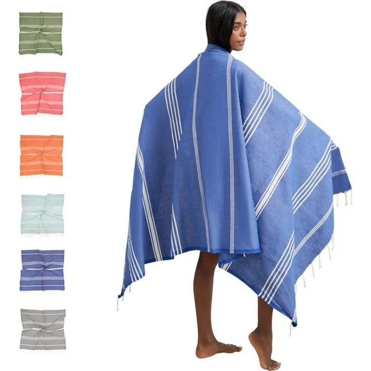 furora HOLIDAY Saunatuch Strandtuch Hamamtuch: groß 100x200 cm Saunatuch, Strandhandtuch dünn, Strandtuch Saunatuch aus 100% Baumwolle Strandtuch Set – Bild 4