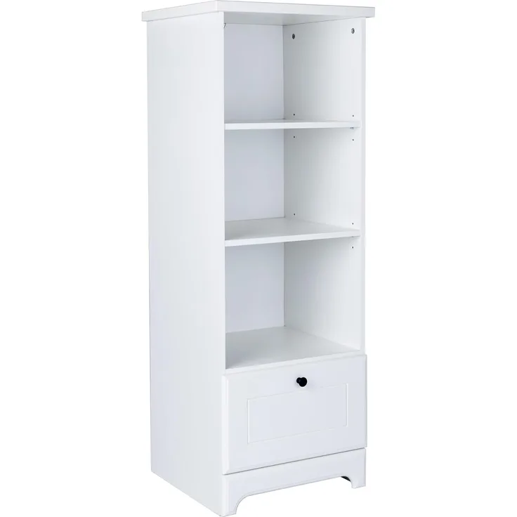 Standregal »Thilo« Soft-Close MDF Weiß / Schwarzer Metallgriff, Arthur Berndt