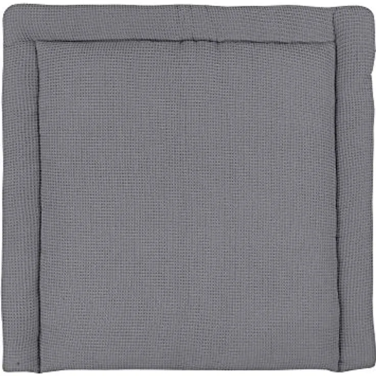 KraftKids Wickelauflage in Waffel Piqué grau, Wickelunterlage 85x75 cm (BxT), Wickelkissen
