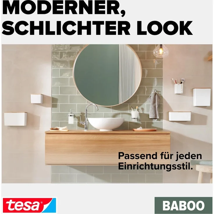 Tesa Aufbewahrungsbox BABOO Größe L zum Kleben – Bild 6
