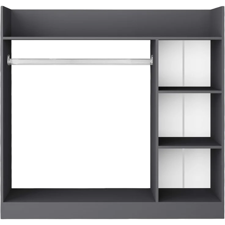 VCM Kleiderregal Palosa 922161 Anthrazit H. 115 x B. 118 x T. 35 cm – Bild 5