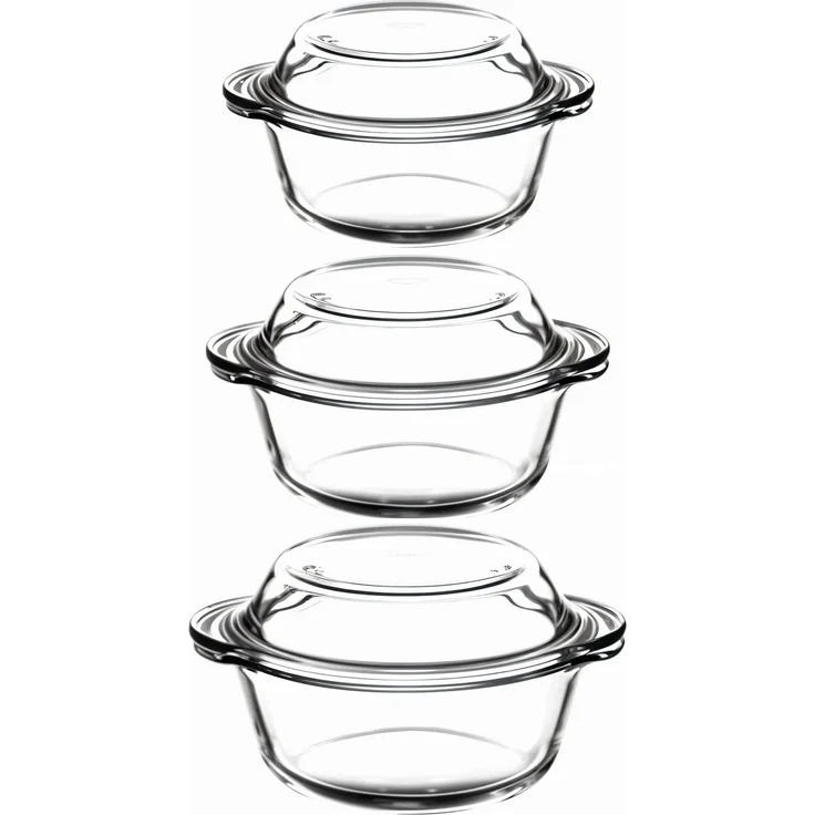 Hermia Concept 'PB-159021' Glastopf-Set (3-teilig), Transparent, 25,1 x 22 cm, 2100 ml – Bild 3