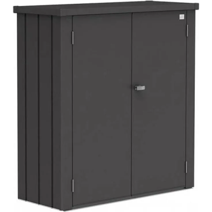 Biohort Terrassenschrank Romeo, M: 132 x 57 x 140 (b x t x h) cm, quarzgrau-metallic