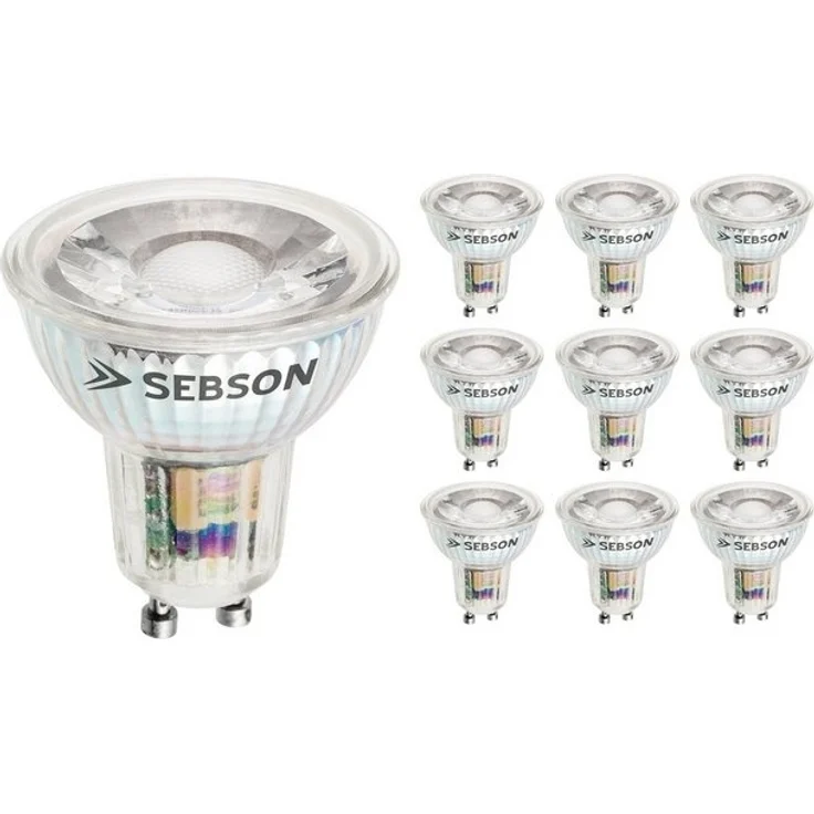 SEBSON LED-Leuchtmittel GU10 LED Lampe 5W warmweiß 380lm 3000K 230V Leuchtmittel - 10er Pack – Bild 4