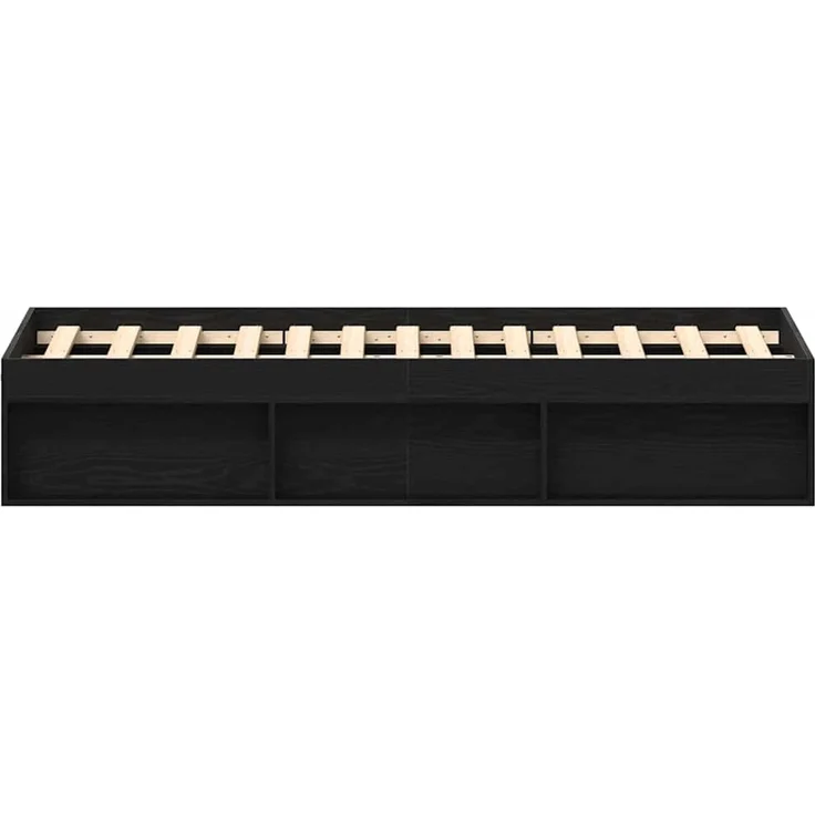 vidaXL Bettgestell ohne Matratze Schwarz Eichen-Optik 135x190 cm 3329317 – Bild 6