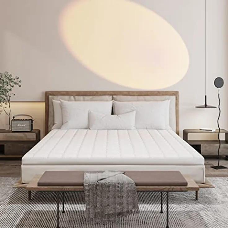 EGO Home Matratzen Topper 140x200 cm, 7cm Höhe Matratzentopper mit Schaumstoff von 7 Zonen Schneiden, Öko-TEX Zertifiziert, Matratzenauflage 140x200 cm für Boxspringbett Matratze Schlafsofa – Bild 3