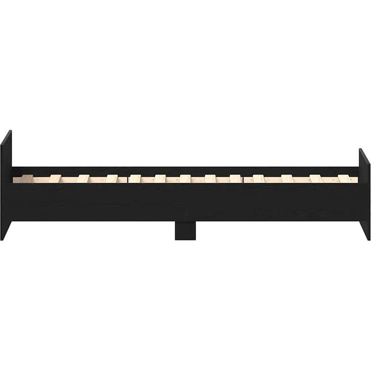 vidaXL Bettgestell ohne Matratze Schwarz Eichen-Optik 75x190 cm 862312 – Bild 7