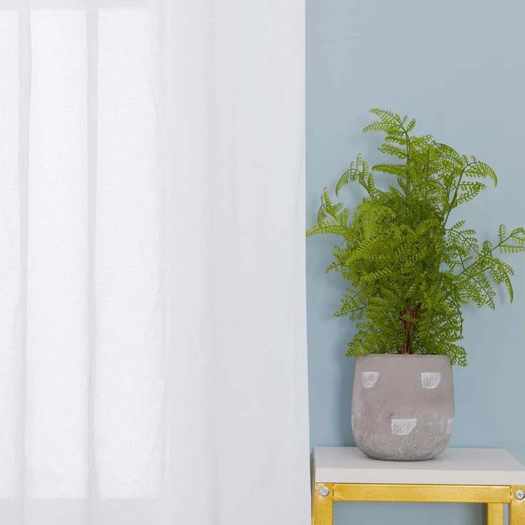 Deconovo Vorhang Gardinen Kräuselband Wohnzimmer Transparent Vorhänge für 2er Set, Store – Bild 7